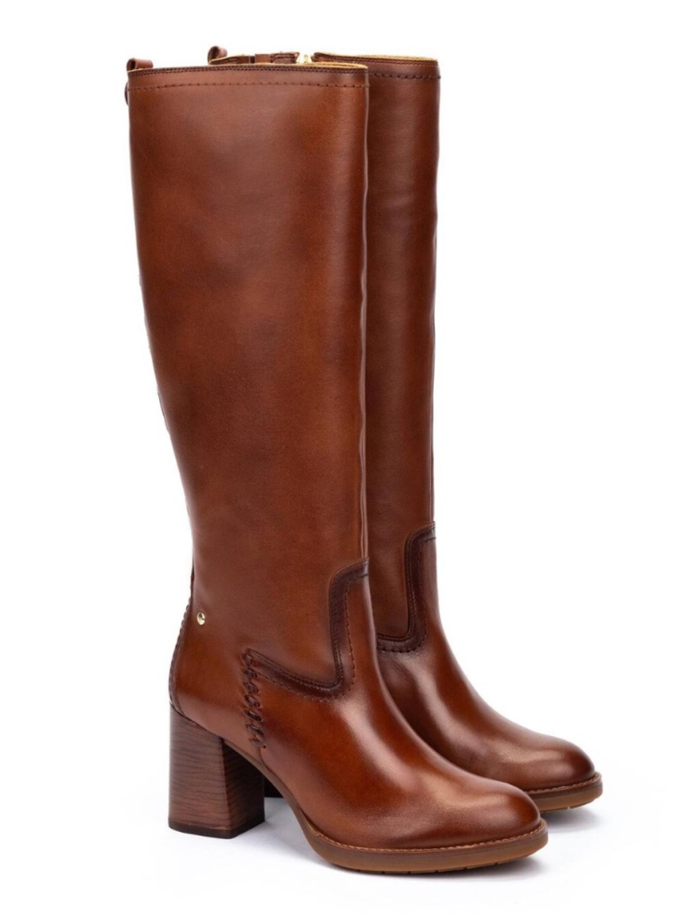 Pikolinos Palencia Heeled Leather Boot in Cuero Brown | 39